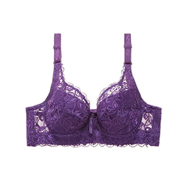 Lace sexy ultra-thin cotton cup adjustable bra